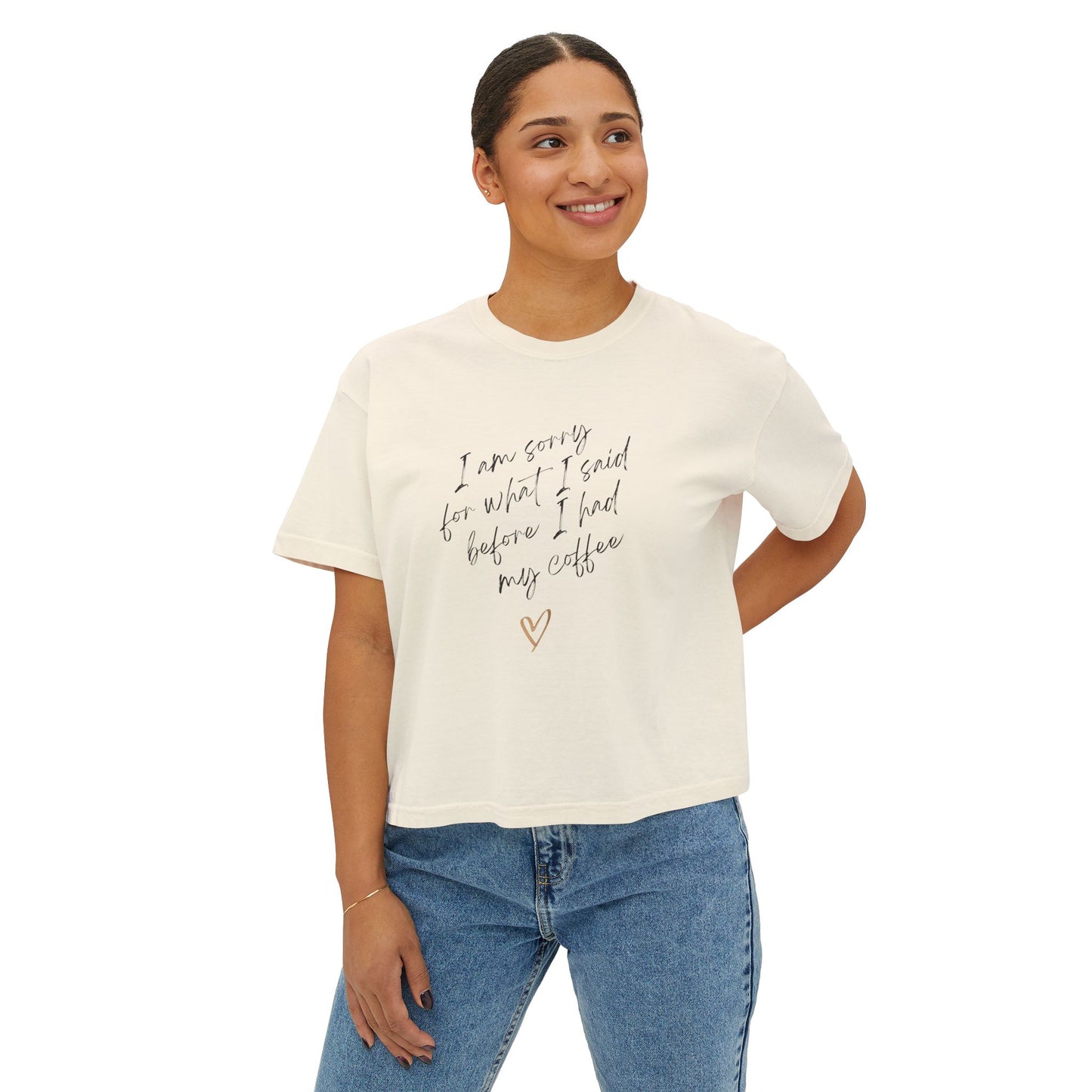 A5 - I'm Sorry -/Coffee - Women's Boxy Tee